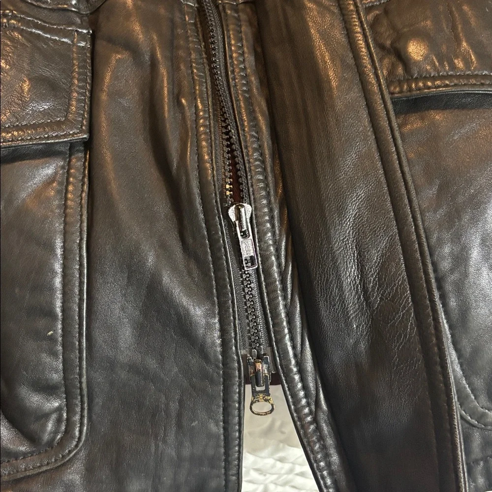 Pelle Cuir G-III Men's Black 100%Leather Military Jacket